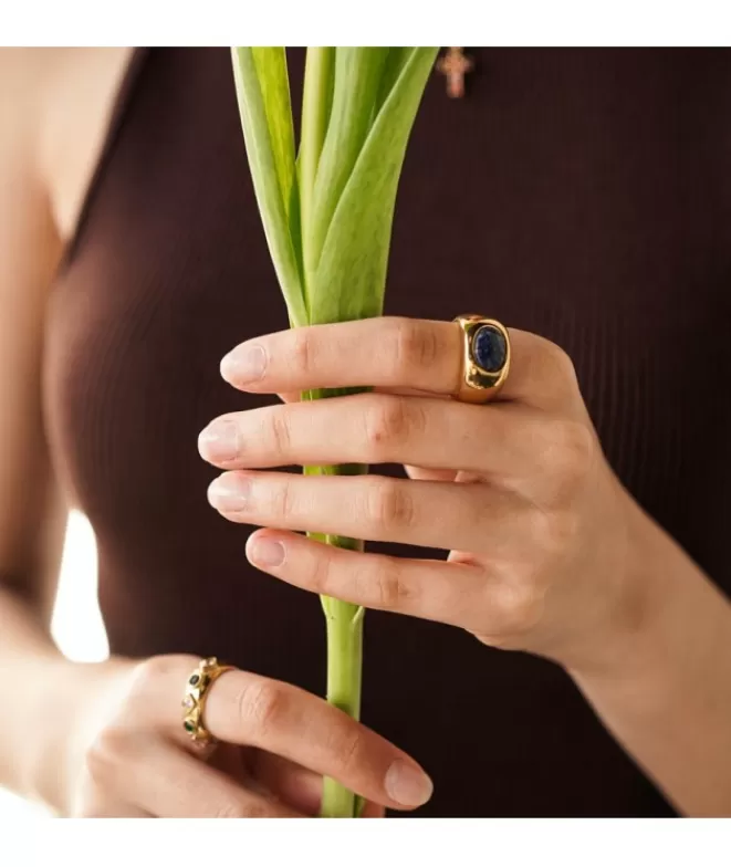 Anillos Bisutería^Doña Sol Anillo Lapislázuli Azul