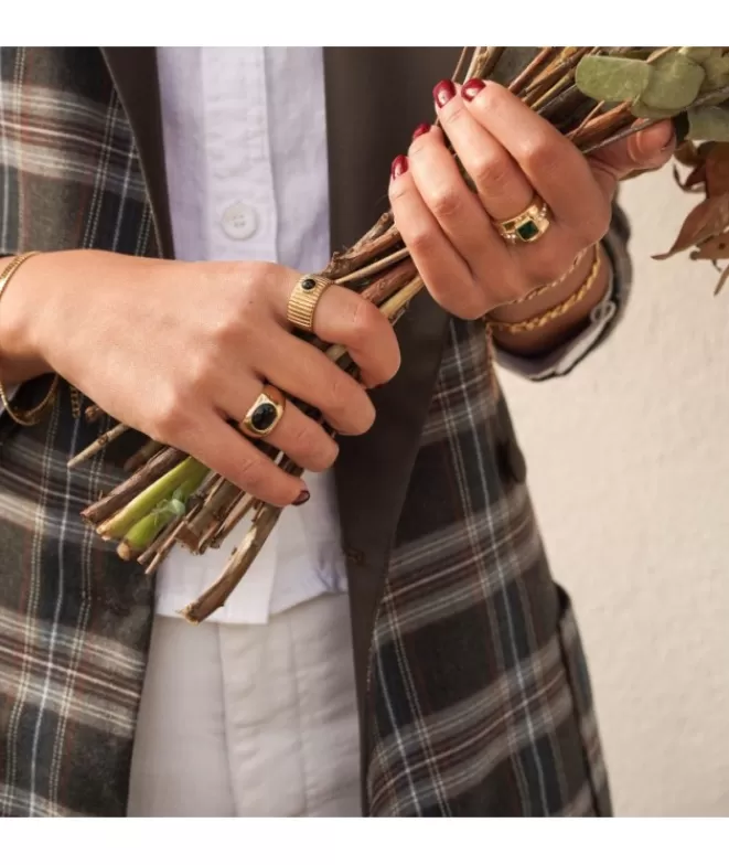Anillos Bisutería^Doña Sol Anillo Onix Negro