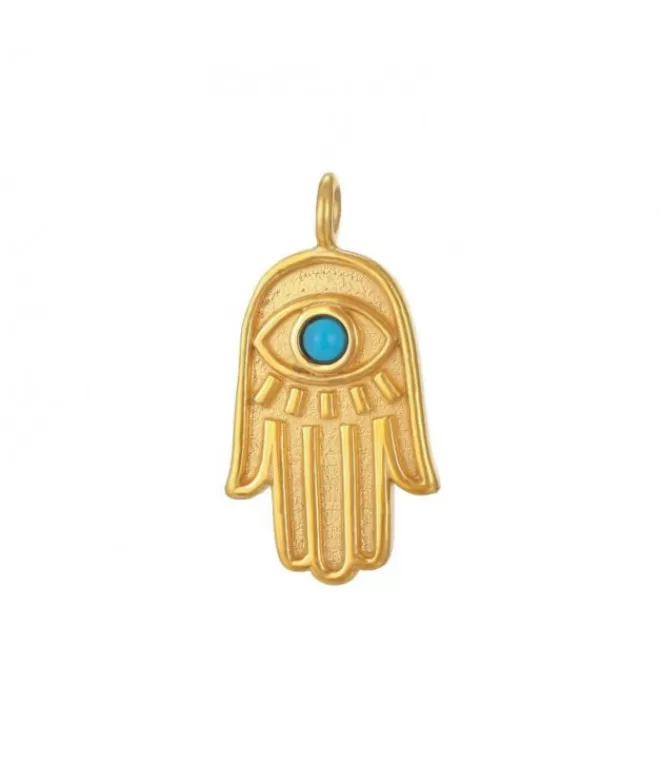 Bisutería^Doña Sol Charm Mano Fátima Turquesa