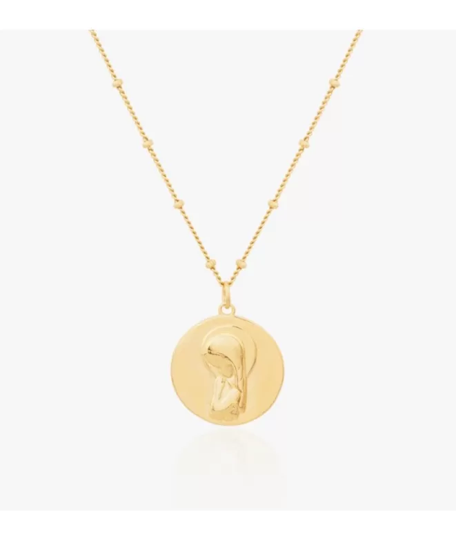Medallas Acabadas En Oro^Doña Sol Colgante Virgen Niña