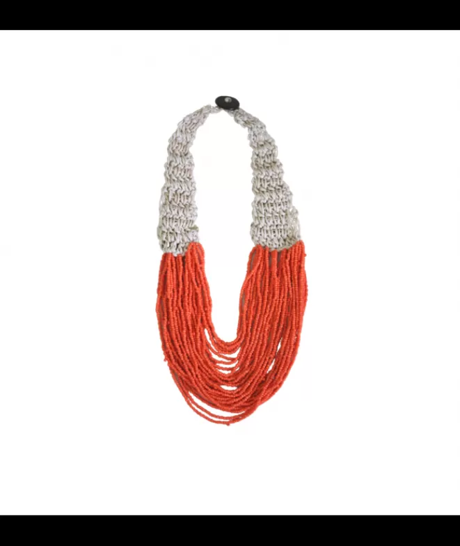 Bisutería^Doña Sol Collar Coco  Naranja
