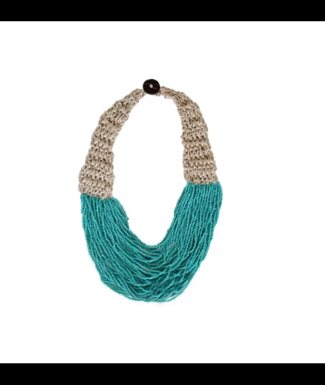 Bisutería^Doña Sol Collar Coco Turquesa