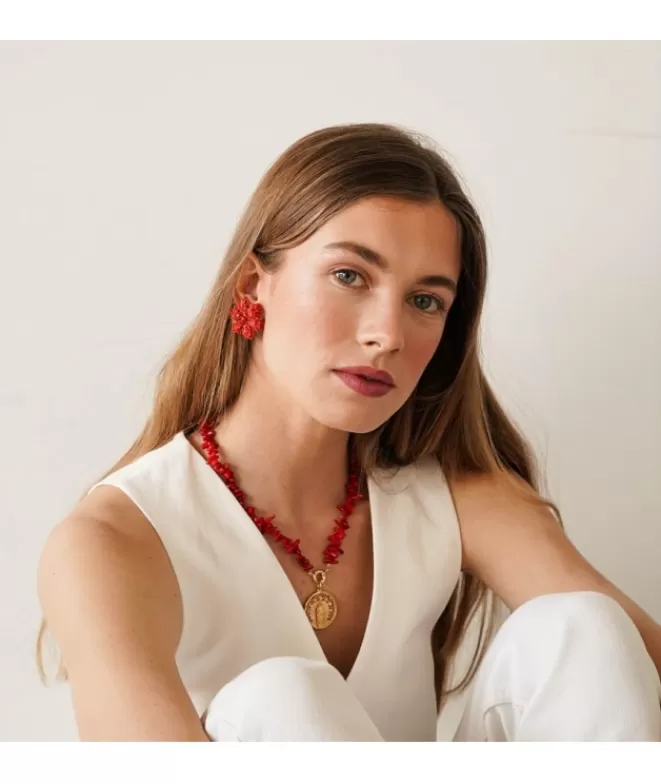 Collares Bisutería | Cadenas Para Medallas^Doña Sol Collar Coral