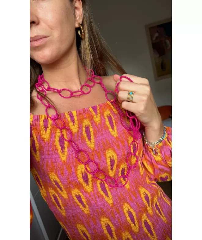 Bisutería^Doña Sol Collar Lemon Fucsia