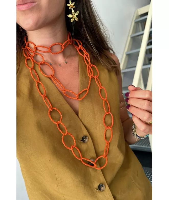 Bisutería^Doña Sol Collar Lemon Naranja