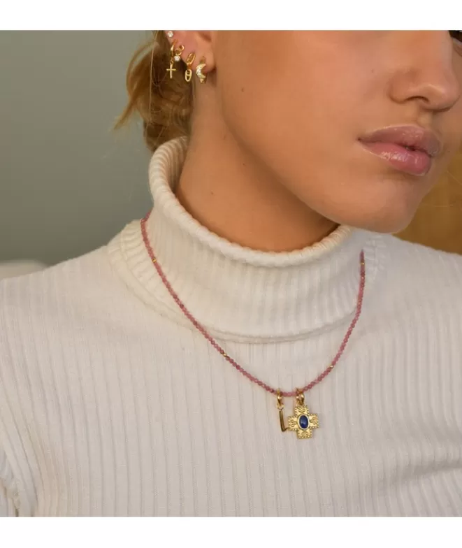 Collares Acabados En Oro | Cadenas Para Medallas^Doña Sol Collar Rodonita