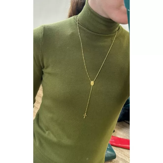Collares Acabados En Oro | Medallas Acabadas En Oro^Doña Sol Collar Rosario Pearl