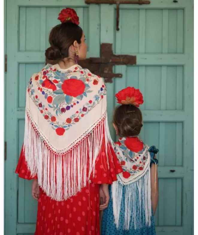 Mantones De Flamenca^Doña Sol Mantón Lola Beis Flor Roja