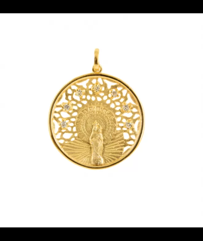 Medallas Acabadas En Oro^Doña Sol Medalla del Pilar Special M