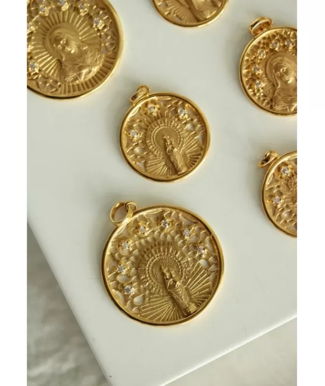 Medallas Acabadas En Oro^Doña Sol Medalla del Pilar Special M