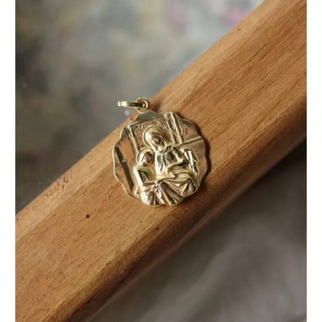 Medallas Acabadas En Oro^Doña Sol Medalla Santa Ana Oro