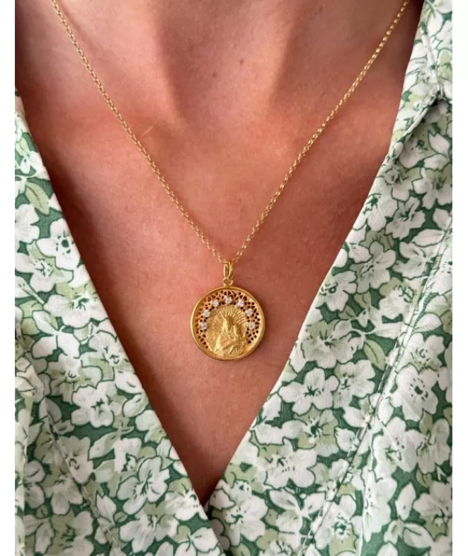 Medallas Acabadas En Oro^Doña Sol Medalla Virgen del Carmen Special S