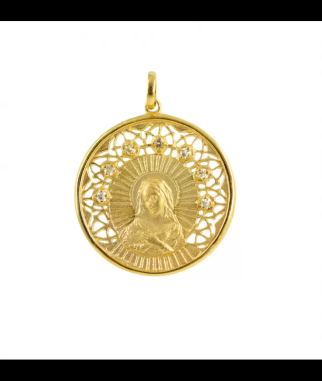Medallas Acabadas En Oro^Doña Sol Medalla Virgen María Special M