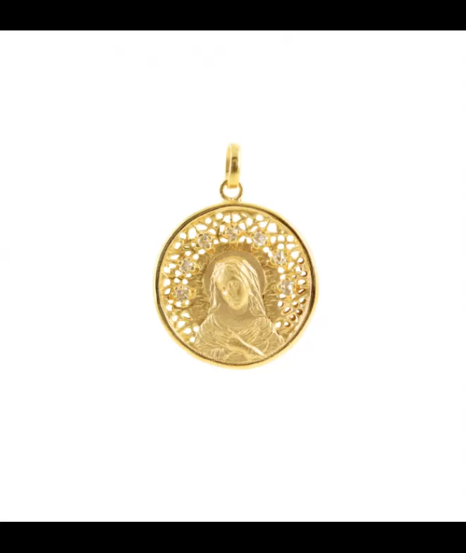 Collares Acabados En Oro | Medallas Acabadas En Oro^Doña Sol Medalla Virgen Maria Special S