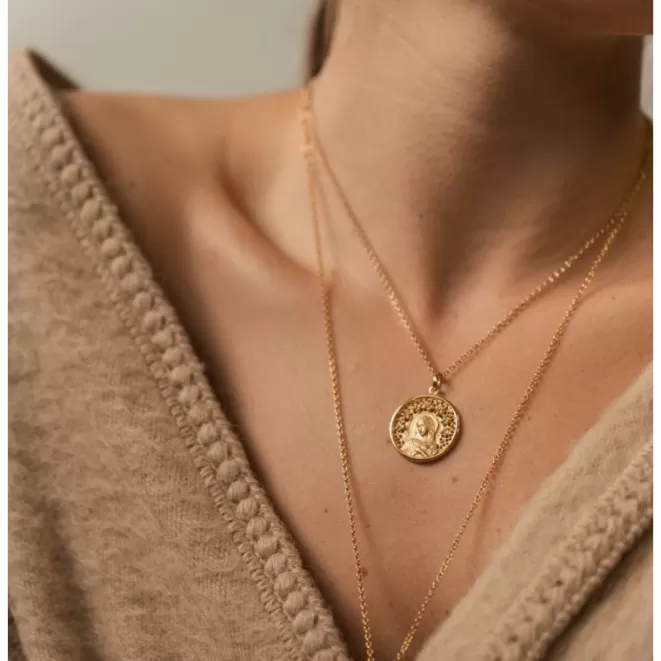 Collares Acabados En Oro | Medallas Acabadas En Oro^Doña Sol Medalla Virgen Maria Special S