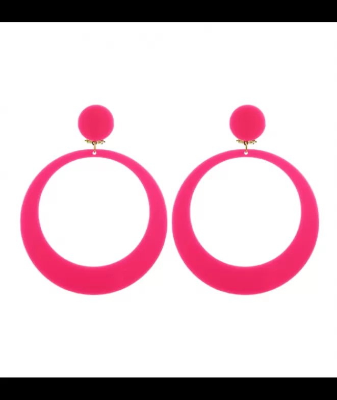 Pendientes De Flamenca^Doña Sol Pendientes Aro Flamenca Fucsia