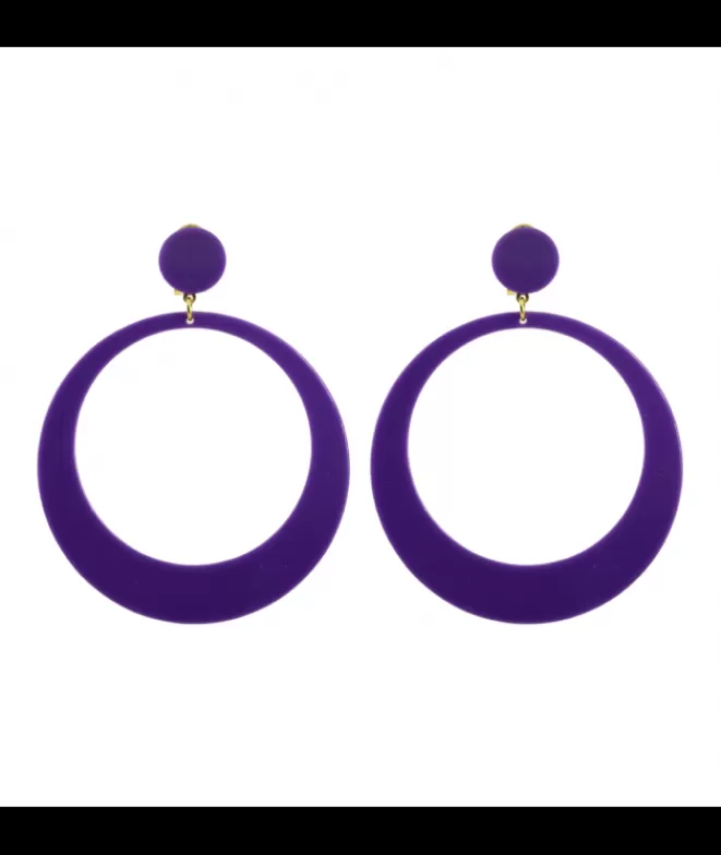 Pendientes De Flamenca^Doña Sol Pendientes Aro Flamenca Morado