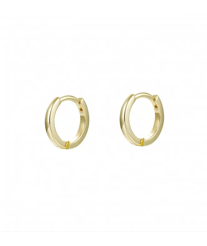 Pendientes Acabados En Oro^Doña Sol Pendientes Aro Lisse 11mm