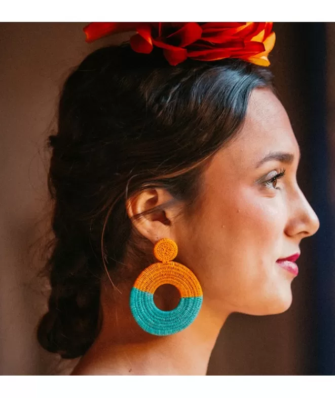 Pendientes De Flamenca^Doña Sol Pendientes Bombai Turquesa