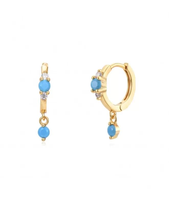 Pendientes Acabados En Oro^Doña Sol Pendientes Clow Turquoise