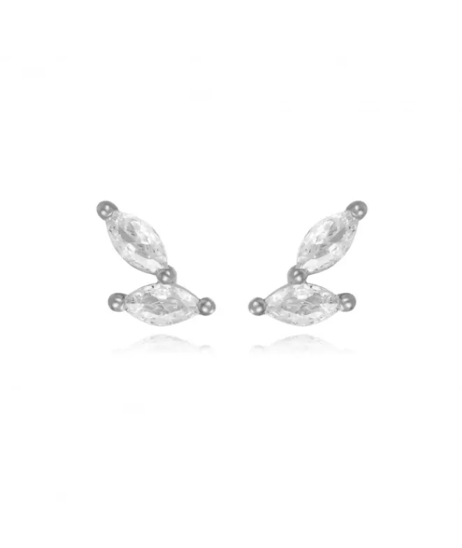 Pendientes Acabados En Plata^Doña Sol Pendientes Dina Plata