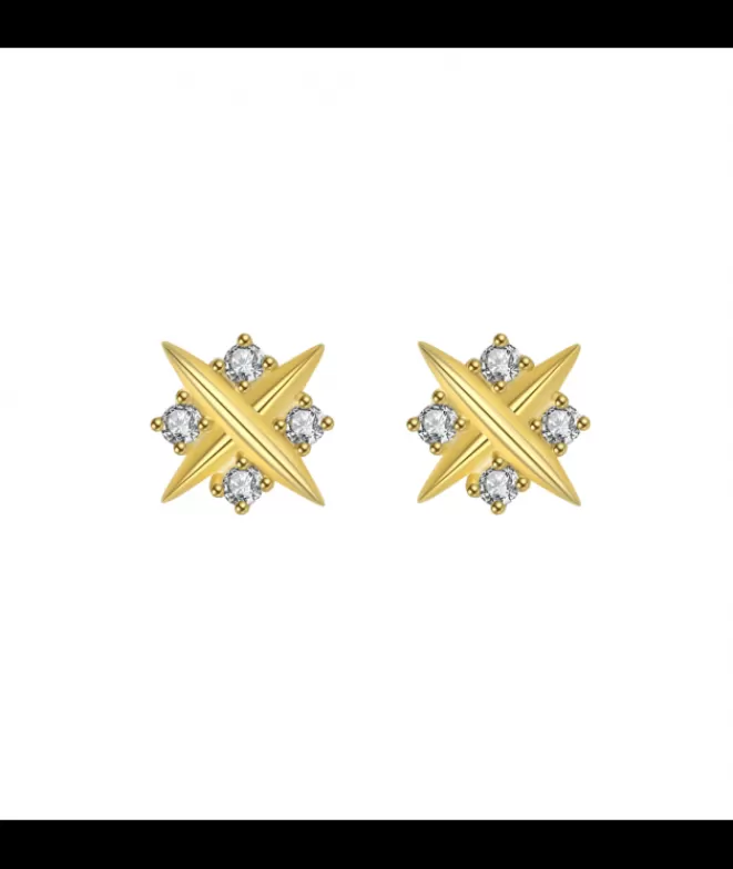 Pendientes Acabados En Oro^Doña Sol Pendientes Linx Zircon