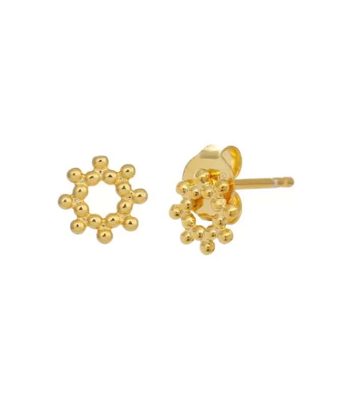 Pendientes Acabados En Oro^Doña Sol Pendientes MiniSun Oro