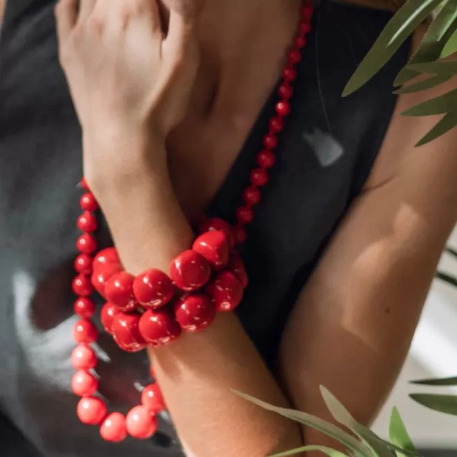 Pulseras Bisutería^Doña Sol Pulsera Gabriela Roja